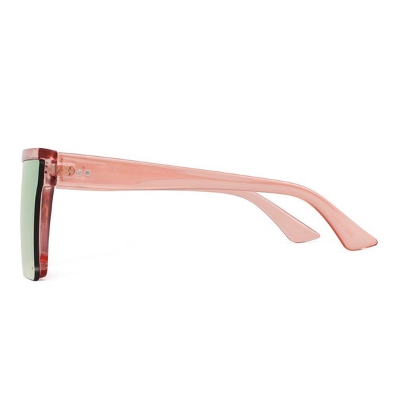 MIRROR🍷ROSÉ ALL DAY🍷PINK MIRROR OVERSIZED SUNNIES-NEW - Picture 5 of 6
